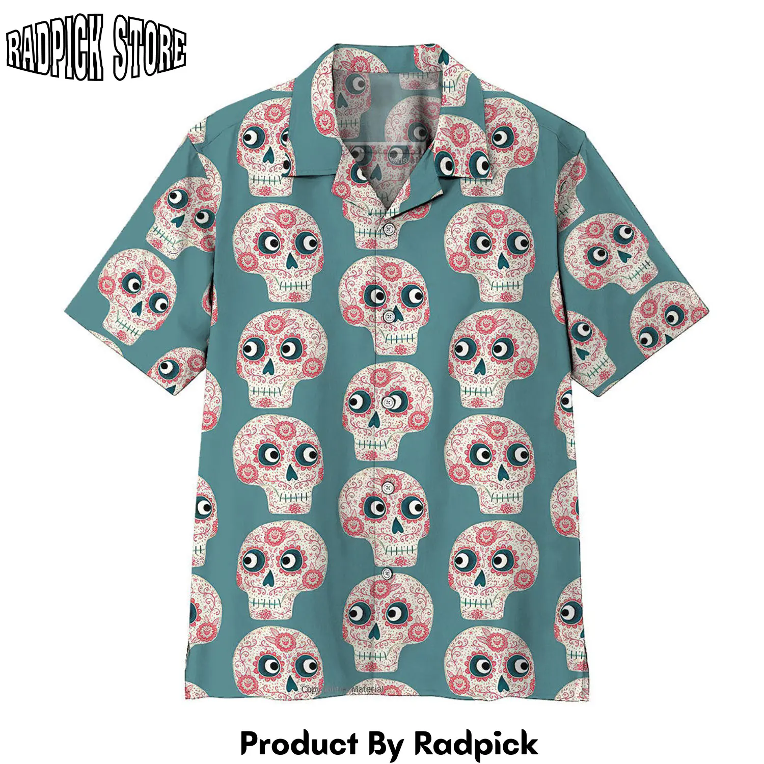 Radpick 3d mexican skull hawaii shirt 6dj rp292556
